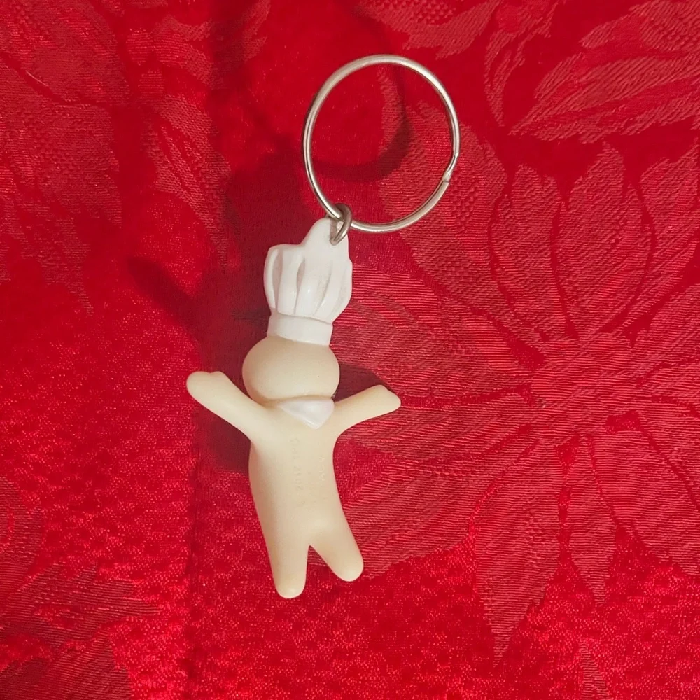Pillsbury Doughboy Keychain - Cream with Blue Accents